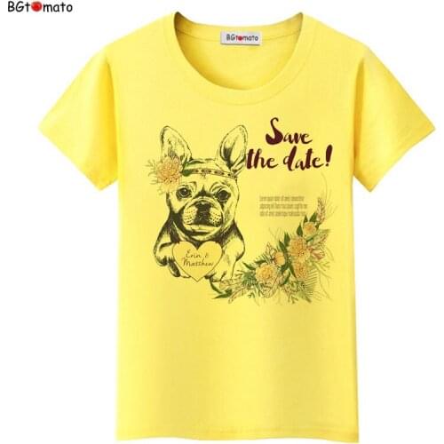 BGtomato New!!Lovely dog series cool summer shirts Popular top tees Hot sale original brand official selling t shirts