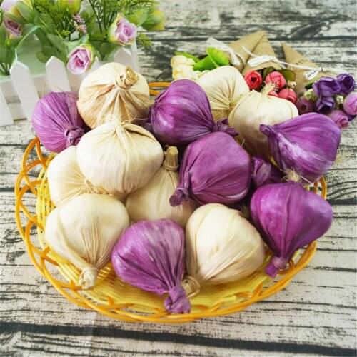 Garlic fake vegetables hotel dining room hall restaurant Kitchen store shop decoration props artificial vegetables model