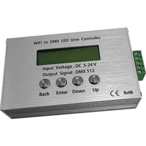 DC5-24V WIF Time programable LED controller; DMX 512 online time controller; Low voltage dimming switch controller,for Led Str