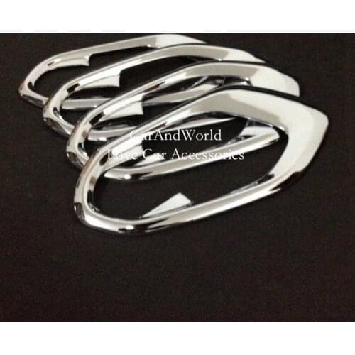 For Jeep Cherokee 2014-2017 Interior Door Handle Bowl Sequin Cover Frame Panel Trims ABS Chrome Stickers Car-Styling Accessories