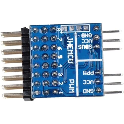 JHEMCU SPP-SBUS 15A 3.3-20V 8CH SPP Converter 21X21mm for PPM PWM SBUS Signal Conversion FLYSKY IA6B FRSKY X8R Receivers