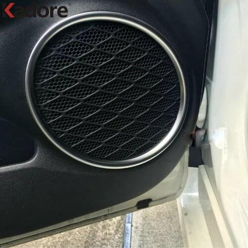 Car Speaker Cover For Toyota Prius 2016 2017 Matte Side Door Stereo Audio Sound Ring Decoration Cover Car Interior Accessories