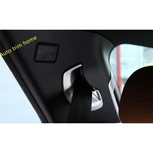 Lapetus Matte Rear Row Auto Car Safety Seat Belt Cover Trim 2 Pcs For Land Rover Discovery Sport 2015 - 2019 Auto Accessories