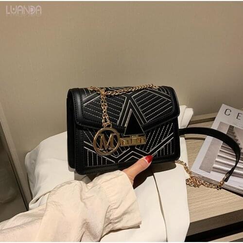 Hot Sales Messenger Handbag Girl Fashion Famale Shoulder Bag Personality Chain Pu Leather Crossbody High Quality For Women