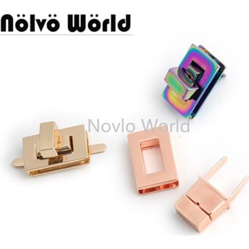 Nolvo World 2-10 pieces 17*27mm 8 colors twist turn lock twist purse closure turn locks clip clasp