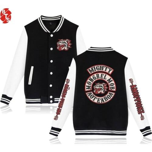 Mongrel Mob Fashion Printed Baseball Jackets Women/Men Long Sleeve Casual Trendy Jackets 2018 Hot Sale Streetwear Clothes