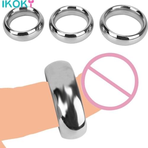 Scrotum Stretcher 40/45/50/mm Heavy Cock Rings Sex Toys for Men Stainless Steel Penis Ring Delay ejaculation