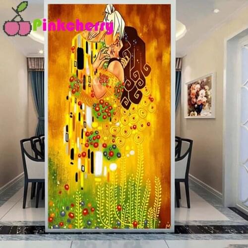 Gustav Klimt lover kiss 5d diy diamond painting cross stitch square round drill rhinestone embroidery kits Abstract Love k1300