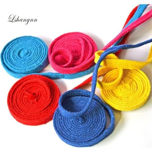 New 100% Cotton 10 mm Flat Twisted Cotton 90 Yards Cotton Cord DIY Knitted Clothes Hats Trousers Belts And Drawstring 21colours