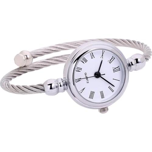 Wholesale Glass Mirror Bracelet Watch Girl Circular Analog Quartz Watch
