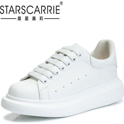 Original one to one suction film sole leather small white shoes spring 2021 leisure single shoes womens thick soled sports shoe