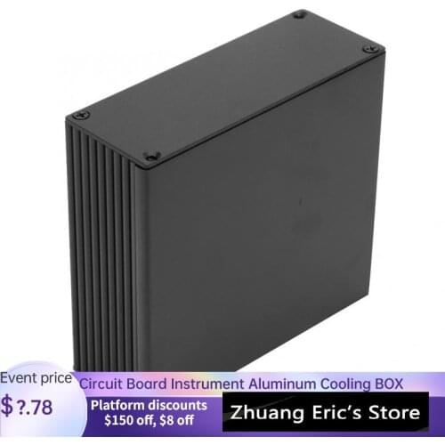 Circuit Board Instrument Aluminum Cooling Box DIY Electronic Project Enclosure Case 40*110*100mm for Heat-dissipating