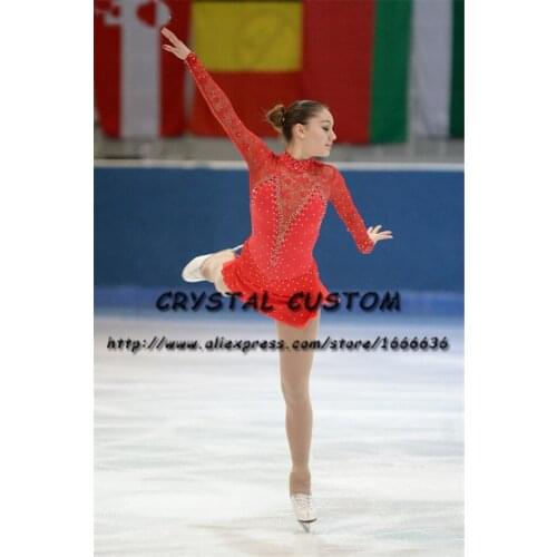 Custom Figure Skating Dresses For Girls Graceful New Brand Ice Skating Dresses For Competition DR4307