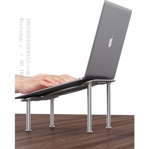 PINZHENG Laptop Stand Holder Folding Height Angle Adjustable Laptop Stand Bracket Aluminium Alloy Non-slip Laptops Accessories