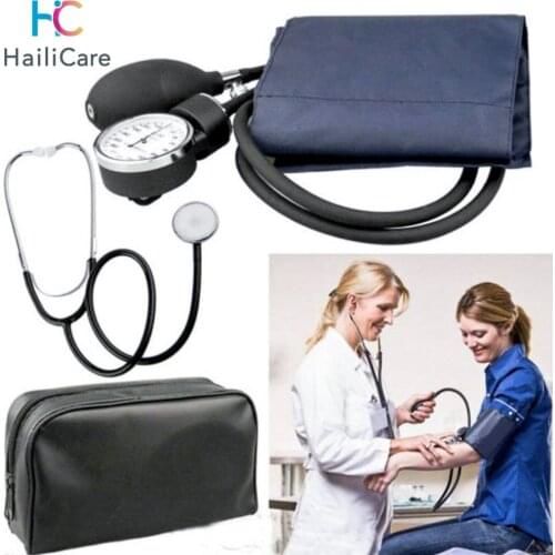 Manual Arm Blood Pressure Monitor Stethoscope Sphygmomanometer Aneroid Gauge Device Home Blood Pressure Meter Medical Equipment