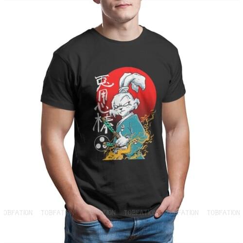 Usagi Yojimbo Rabbit Hip Hop Streetwear Japan Samurai Akechi Mitsuhide Bushi Homme T-Shirt Pure Cotton Ofertas Short Sleeve