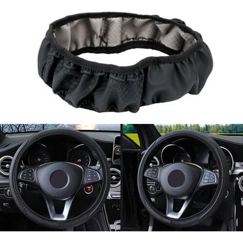 Universal Auto Steering- wheel Cover Interior Accessories Car Steering Wheel Cover Universal Anti-Slip Embossing Leather