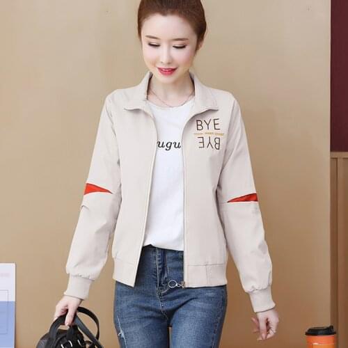 2021 Korean Spring Fashion Embroidery Jacket Women Long Sleeve Bomber Jackets Short Coat Femme Elegant Baseball Zipper Outerwear