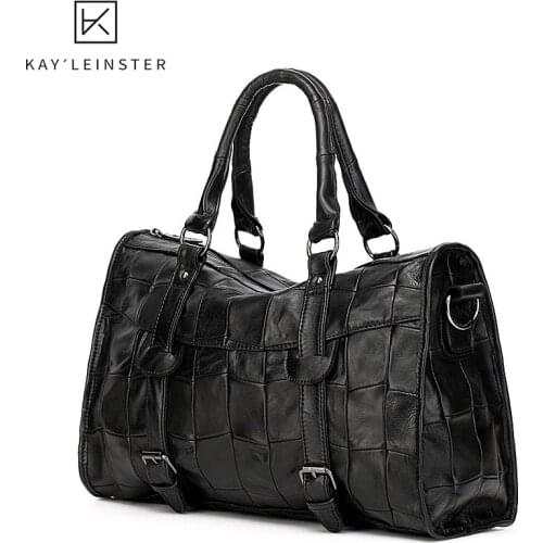 WomenS Bags 2021 Genuine Leather Handbags Tote Bag New Fashion Personality Stitching Messenger Bag Sheepskin Large Capacity