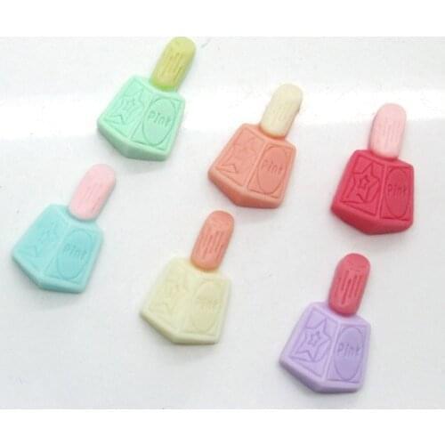 30Pcs Resin Mixed Nail Polish Decoration Crafts Flatback Cabochon Scrapbooking Fit Hair Clips Embellishments Beads Diy