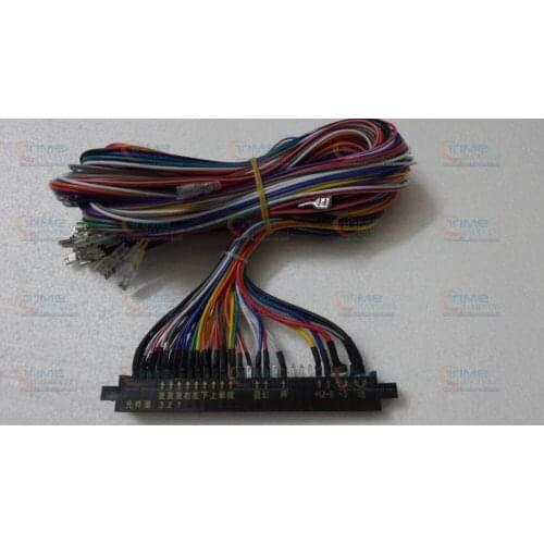 4pcs Jamma Harness with 5, 6 action button wires & -5V wires Jamma 28 pin JAMMA wiring for arcade game cabinet machine parts