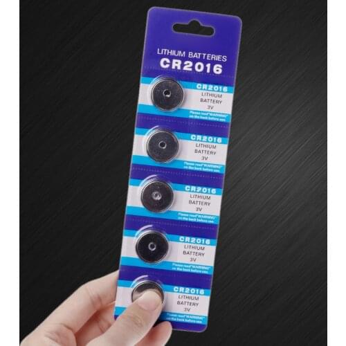 5PCS Button Battery CR2016 3V Lithium Cell Coin Batteries LM2016 BR2016 DL2016 Watch Electronic Promotion Toy Remote