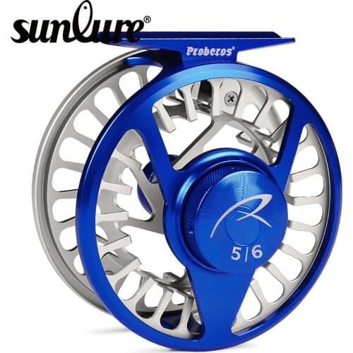 Aluminum Fly Reel PRO BEROS CNC Machine Cut Large Arbor Die Casting Fly Fishing Wheel 5/6-7/8-9/11 WT Fly Fishing Reel