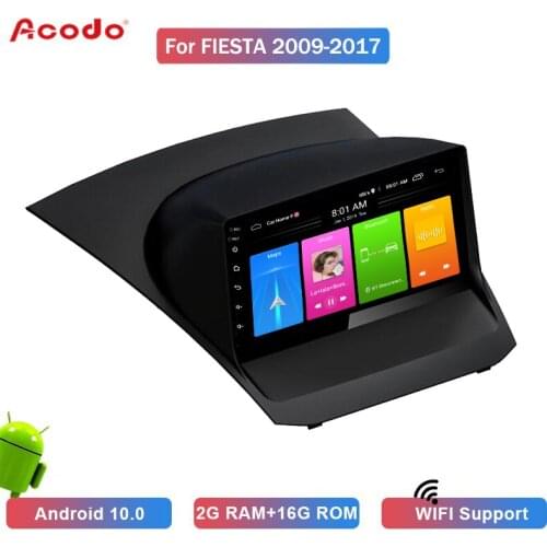 ACODO 2G RAM 16G ROM Android 10.0 Car Radio Multimedia Player For Ford Fiesta 2009-2017 Navigation GPS 2 Din