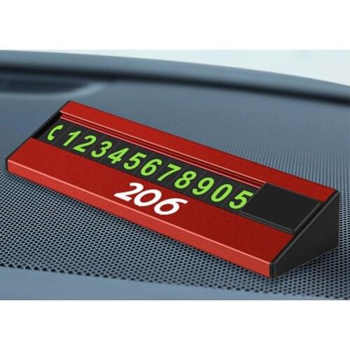 Car Temporary Parking Card Car Phone Number Car Styling Luminous Telephone Number Plate Car Sticker for Peugeot 206