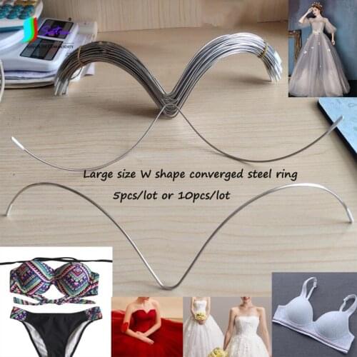 Large Size W Shape 3D Conjoined Bra Steel Ring DIY Sew Wedding Dress Underwear Accessory Integral Type Stainless Steel Bra Frame
