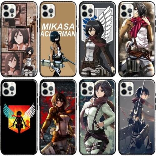 Attack On Titan Mikasa Ackerman Phone Case For iPhone 12 11 Pro Max 12 mini 6S 7 8 Plus SE 2020 XR X XS Max Back Cover