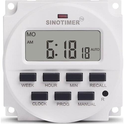 Digital Time Switch Relay Timer Control 12V Weekly 7 Days Programmable Countdown Recall for Electric Appliance