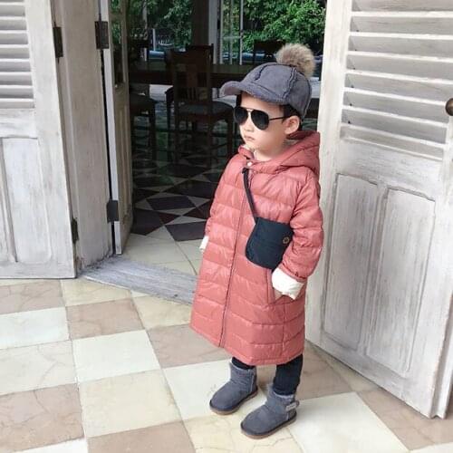 Kids Down Padded Jacket Mid-lengthThicken Warm Outerwear For Boy Girl Winter School Girls Coat Snowsuit Outerwear Coat Parka