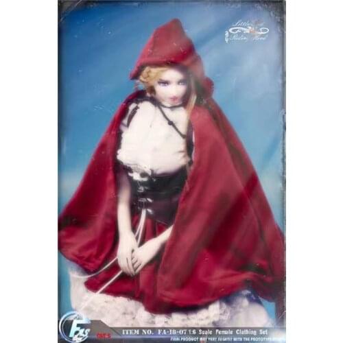 FASToys 1/6 FA-18-07 Little Red Riding Hood Gothic Lolita clothing set for TBleague S22A JIAOUL Body Action Figure Toy