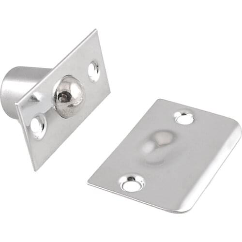 HHTL-a13022200ux0211 Strike Plate Closet Door Ball Catch Latch Catcher, Silver Tone