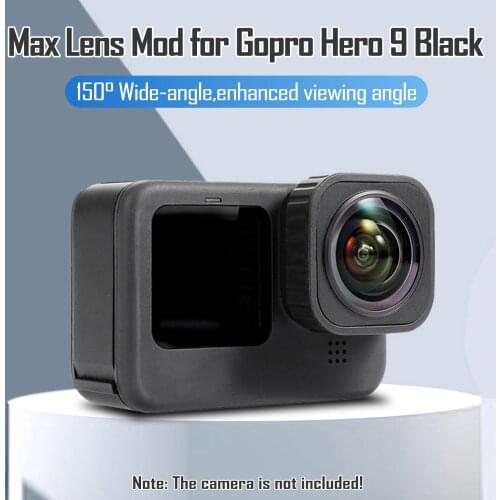 Gosear 155-Degree Wide-Angle Max Lens Mod with 2 Protective Covers for Gopro Hero 9 Black Action Camera Accessories