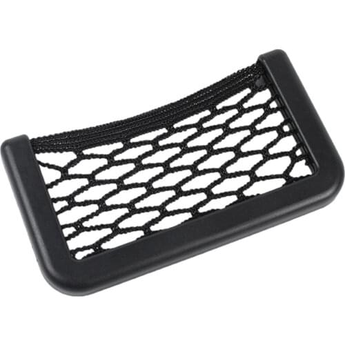 Car Net Pocket Phone Holder Elastic Mesh Organizer Storage Rack For Card Wallet Keys Stowing Tidying Interior Auto Accessories