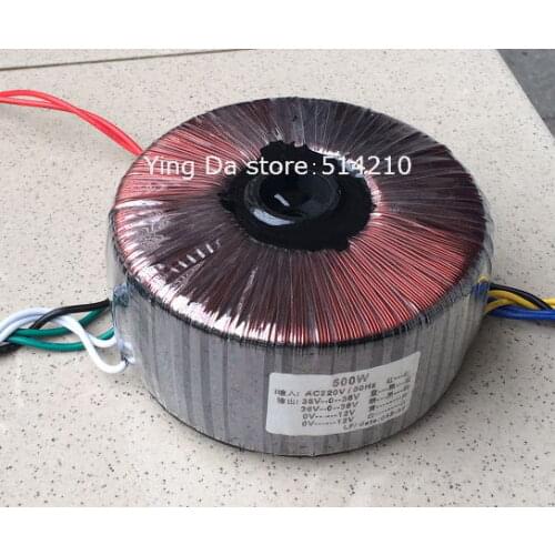 500W Ring transformer output two groups of three line 36V+ two group of 12V secondary 10 lines output