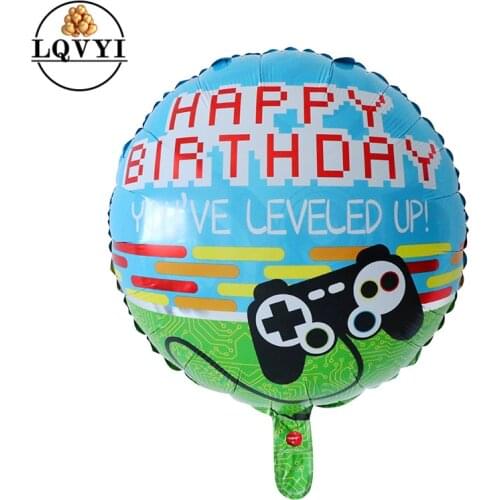 10pcs/lot Video Game Controller Balloon 18" Mylar Balloon Birtdhay Party Decor Toys for Kids Globos Game Balloon Supplies ball