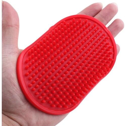 Best-selling Qualified Pet Dog Cat Bath Brush Comb Rubber Glove Hair Fur Grooming Massaging Massage pet shower dog brush