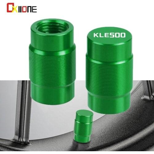 Motorcycle Accessories Tire Wheel Rims Stem Air Valve Caps Aluminum Alloy For KAWASAKI KLE500 KLE 500 1997-2007 2006 With logo