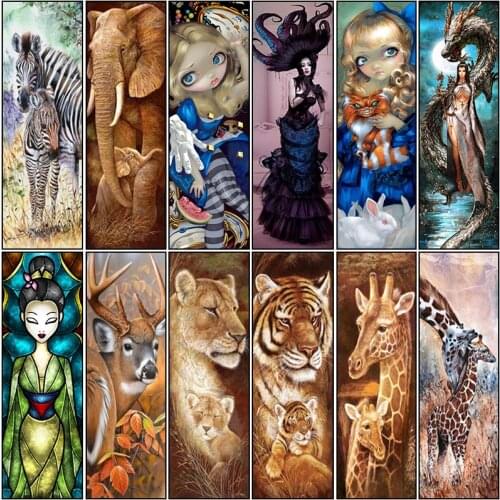 Mosaic 5d diamond painting kit set Cross stitch full square Dirll drawing Animal tiger woman lion zebra giraffe deer elephant 3D