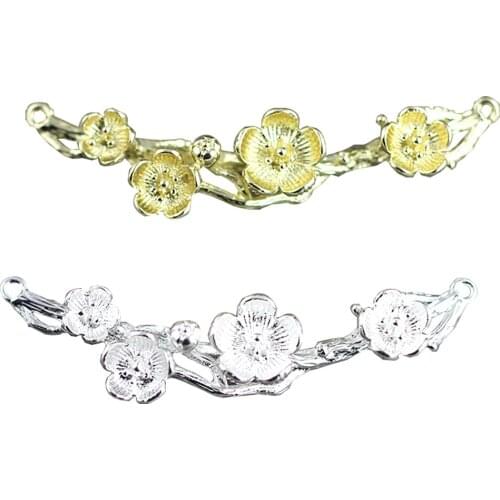 Double Hole Plum Blossom Necklace Pendant,Material Copper Feature Premium Quality Plating,Hiroshi Mori