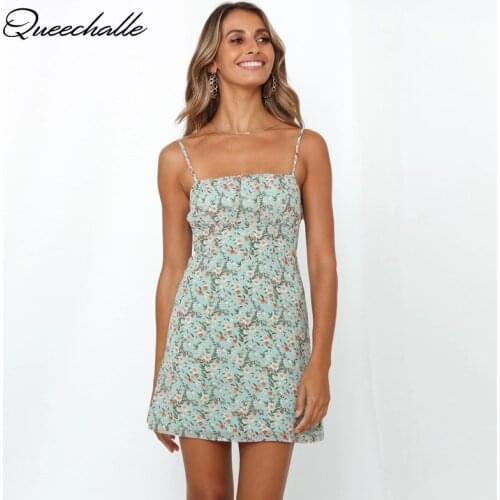 Casual Mini Dresses for Women 2021 Summer Dress Women Fashion Club Party Sleevelss Spaghetti Strap Short Dress Female Sundress