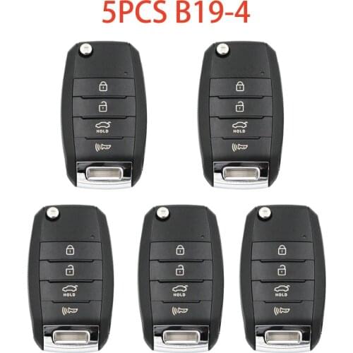 OkeyTech Best Price 5PCS KEYDIY B19-4 For For URG200/KD900/KD200 KD Key Programmer KEYDIY B Series 4 Buttons Car Key Remote KD