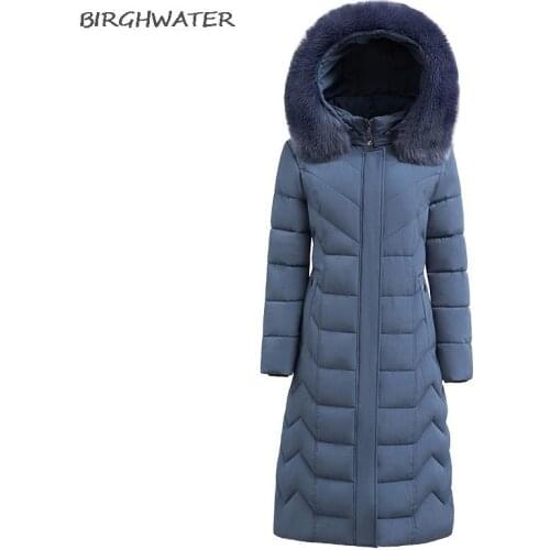 Down Jacket 2019 Women Winter Jacket Long Thick Coat For Women Hooded Down Parka Warm Female Clothes Long Slim Parkas Outwear