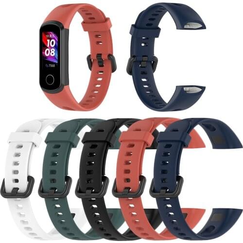 Watch Strap Silicone Smart Bracelet Wristband Outdoor Shopping Wearing Accessories for Honor Band 5i Huawei Band 4