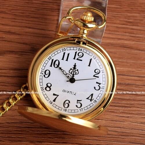 Luxury Gold Fullmetal Alchemist Polish Quartz Pocket fob Watches Pendant Smooth Full Hunter Case Pocket Watch Relogio De Bolso