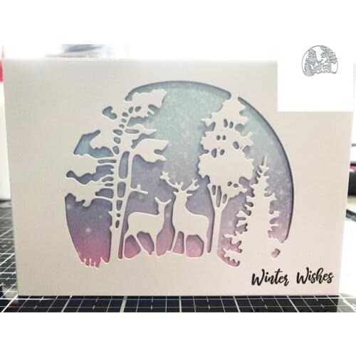 Christmas Tree Deer Metal Cutting Dies for Craft Dies Stencil Templates Scrapbooking Embossing Knife Blade Punch Card Dies Cut
