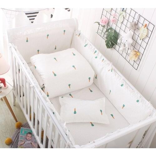 Super Soft Cotton Baby Bedding For Newborns, Detachable Cradle Bedding Set In a Cots For Babies, Baby Crib Protector Bumpers